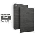 Universal iPad protective cover with anti-fall bracket in imitation leather, black and sapphire blue colour options