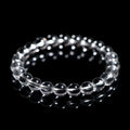 Natural Donghai Old Mine white crystal round bead bracelet in geometric unisex style.