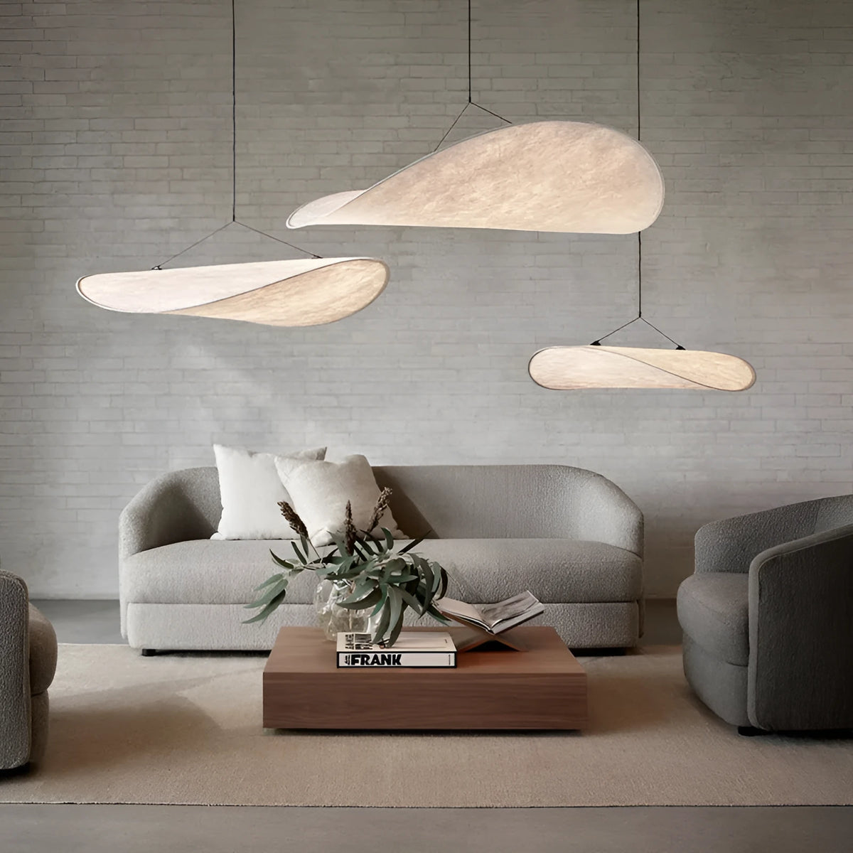 Art silk bedroom chandelier light fitting in one of four diameter sizes with soft fabric shade