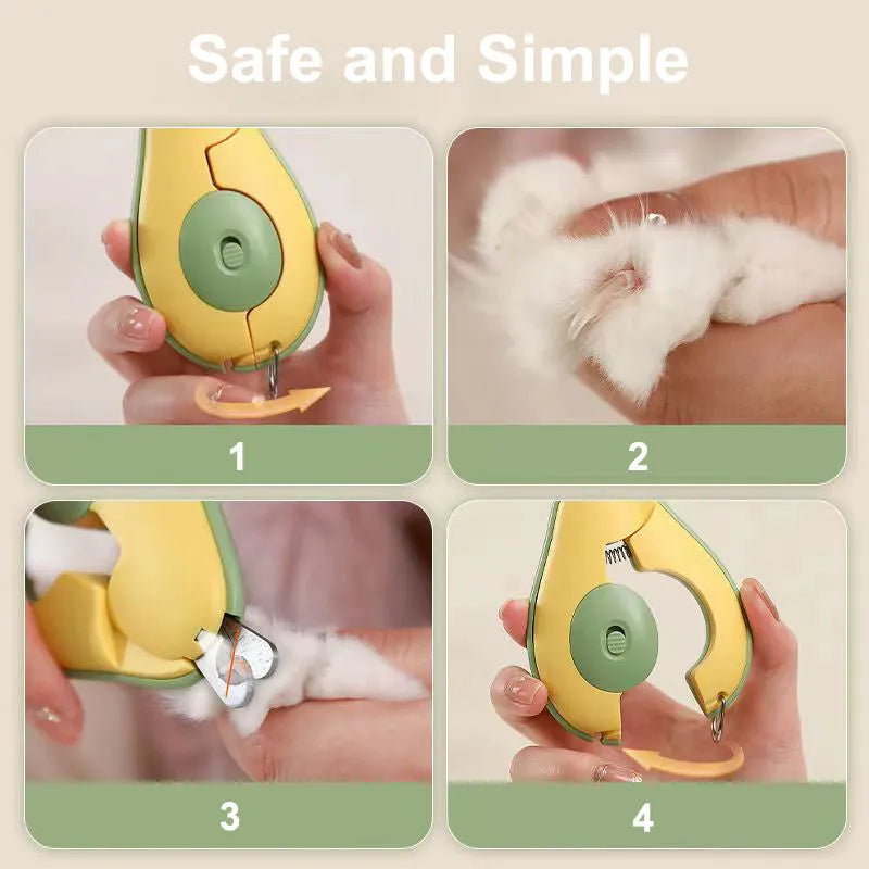 Professional pet nail clipper with LED light for small dogs and cats in three colour options
