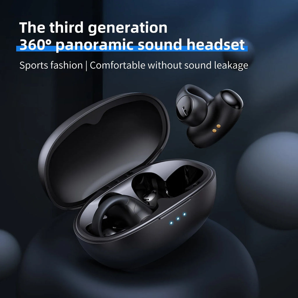 T306 wireless Bluetooth gaming headset with ear hook design in black or white colours
