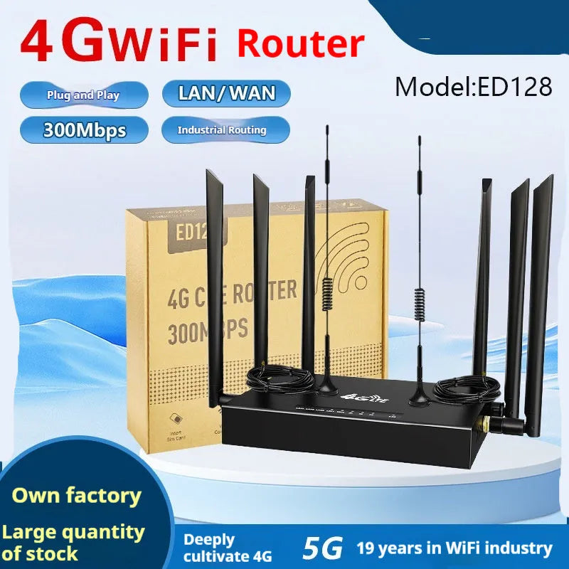ED128 industrial iron box removable 4G/3G router with sucker antennas