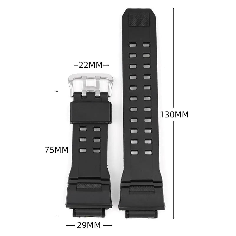 TPU camouflage rubber watchband strap with silver buckle fastening for wristwatch replacement