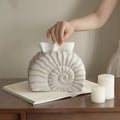 Conch ramble resin tissue box with sea shell design for home decoration