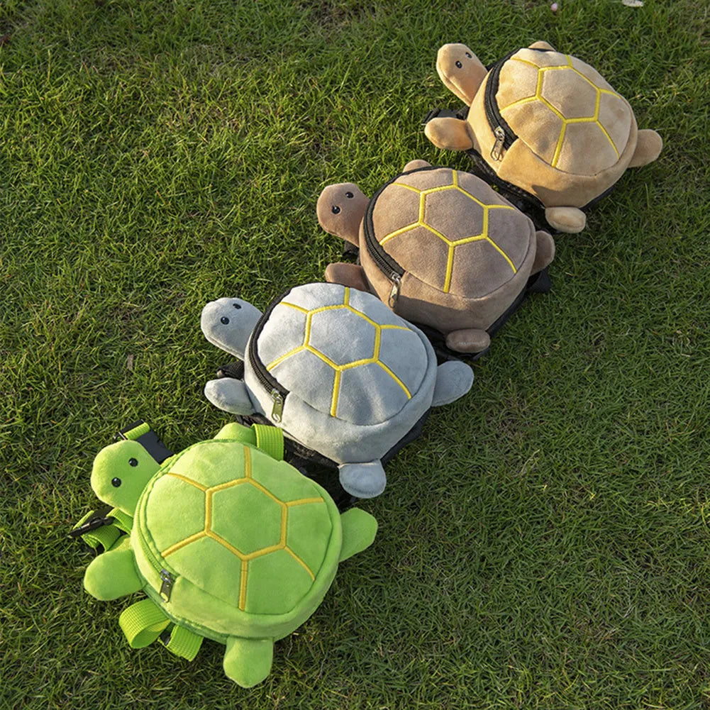 Cartoon turtle shape dog backpack harness vest in velvet material with no-pull design and self carrier function