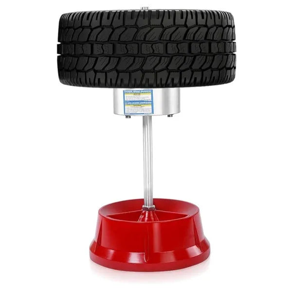 Portable hub balancer tool with aluminium head and enamel-finished base for car tyre balancing