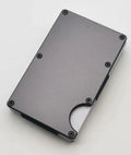 Aluminium alloy grey carbon fibre credit card wallet with RFID blocking protection
