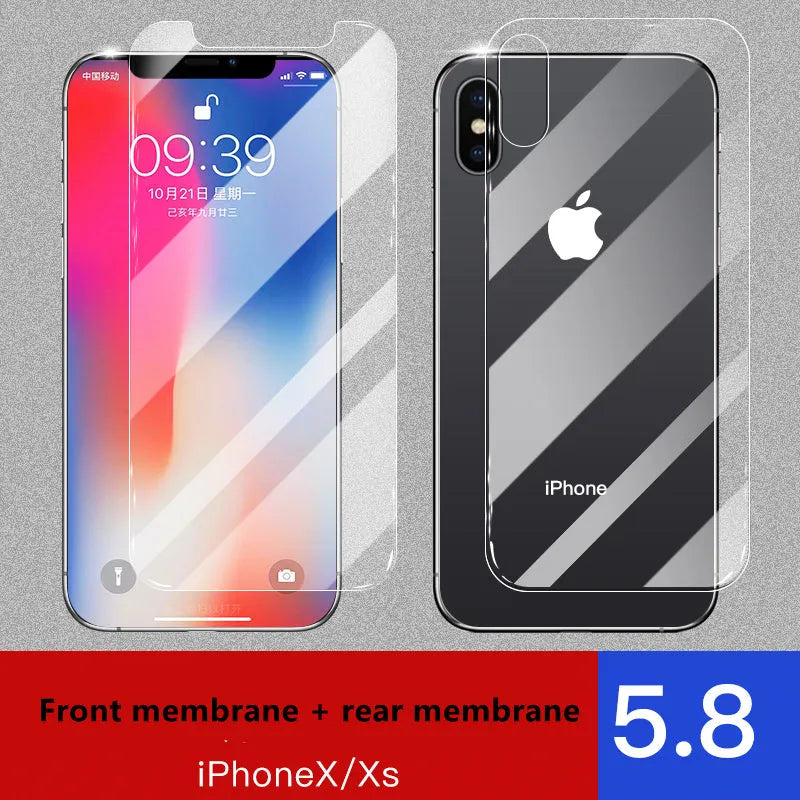 Tempered glass screen and rear protector for Apple iPhone 11 Pro Max with 6.5 inch display.