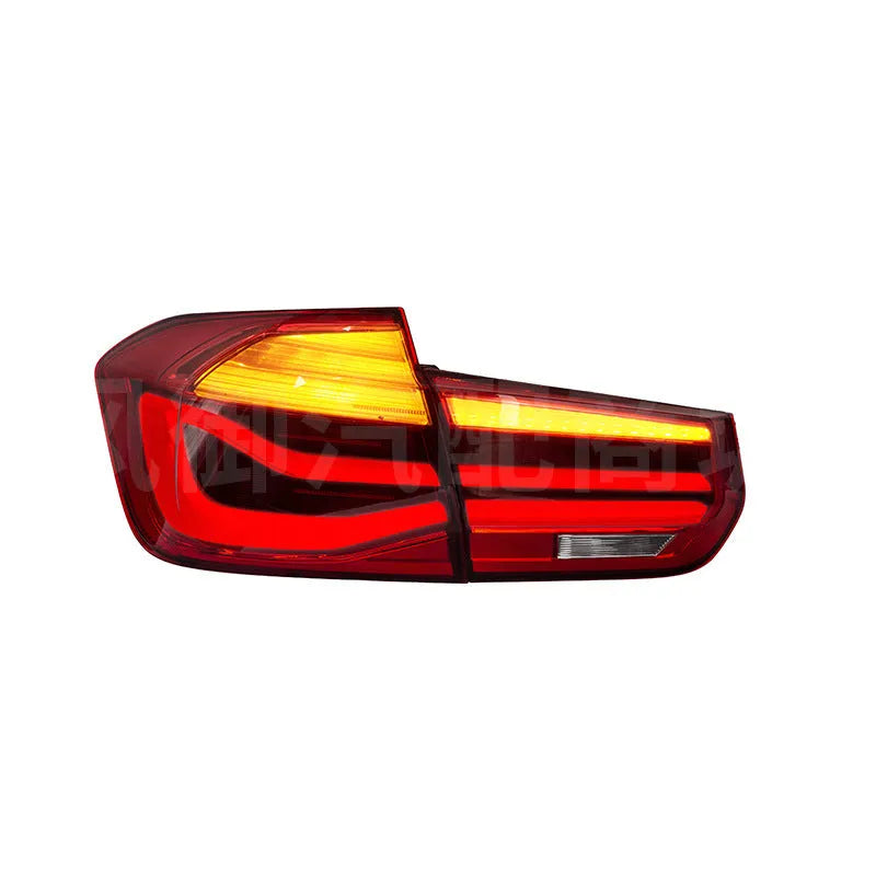 BMW 3 Series tail light assembly with streamer steering LED pattern in red or smoked black options