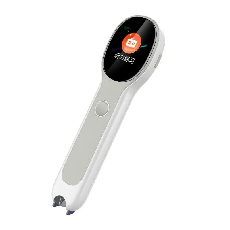 White Universal Basic Edition Reading Pen for language learning and translation with USB cable.