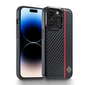 Black imitation leather phone shell with frosted finish and plaid pattern for Apple iPhone