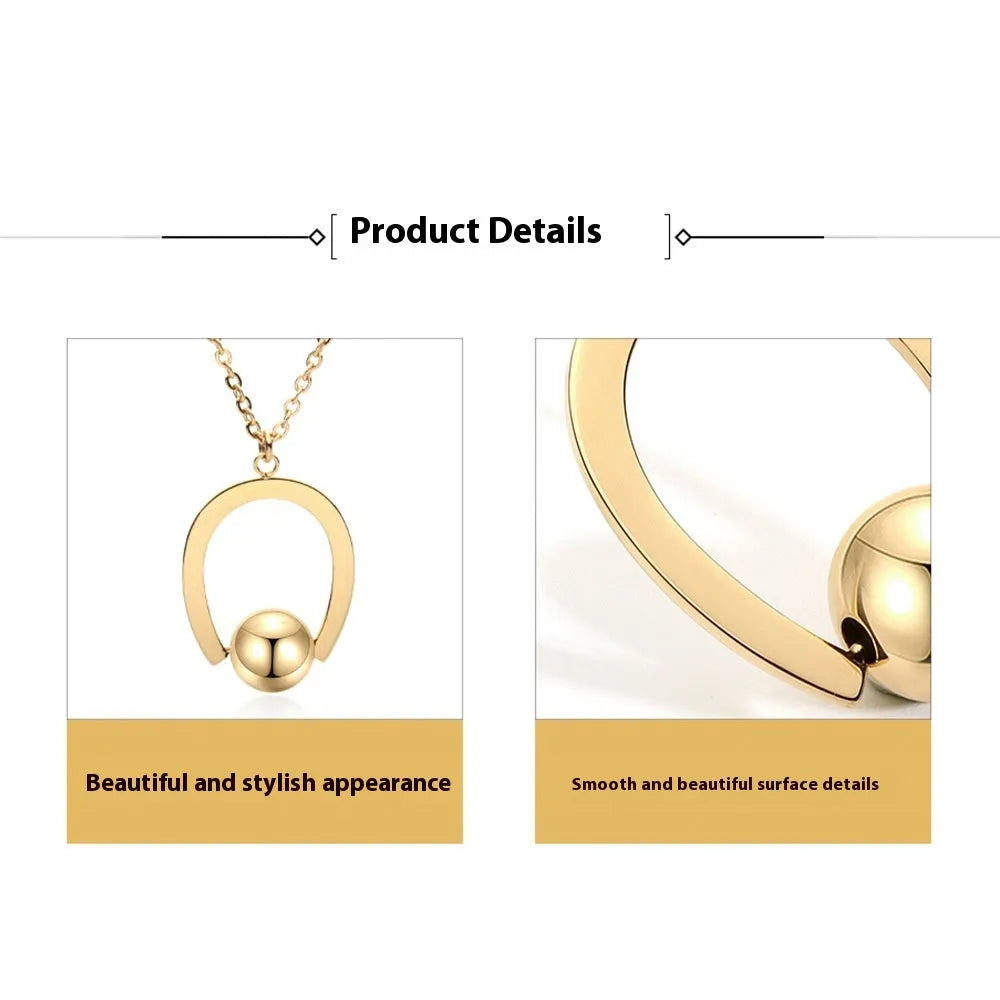 Gold or silver geometric stainless steel necklace on an adjustable cross chain.