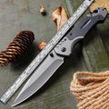 Alloy folding knife extended to 225mm length with choice of no grain or patterned handle styles