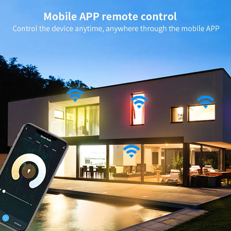GU10 smart LED spotlight with RGBCCT colours and WiFi connectivity for voice control