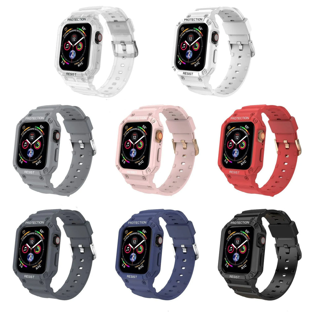 Soft TPU sport watch strap for Apple Watch Series 8 in multiple colours