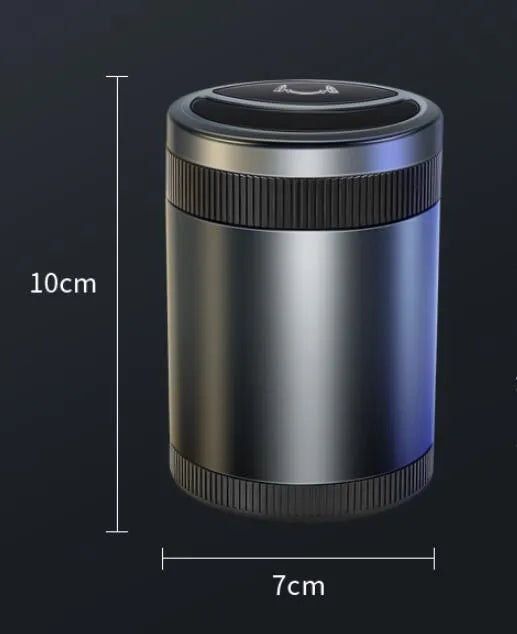 Vehicle mounted automatic sensing ashtray with USB power in black, blue, grey or red colours