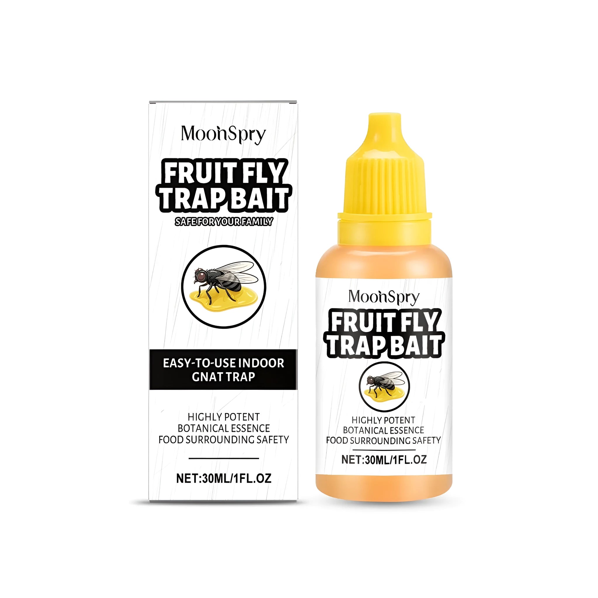 30ml bottle of fruit fly trap bait liquid with fructose and sorbitol for kitchen pest control