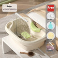 Portable plastic shampoo basin for lying-down hair washing with head pad and water pump