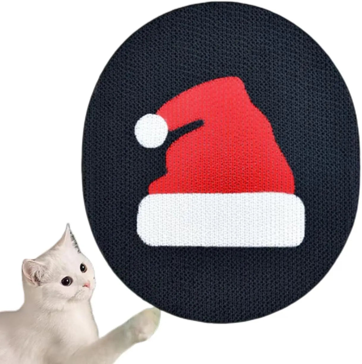 Wall mounted cat scratching pad with corrugated cardboard surface measuring 35cm by 44cm