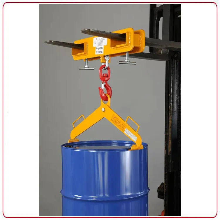 Rotatable iron forklift crane hook with safety locking pin for mobile crane conversion