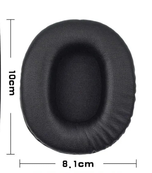 Black soft PU leather replacement earmuffs for Sony 1R headphones shown in two-pack