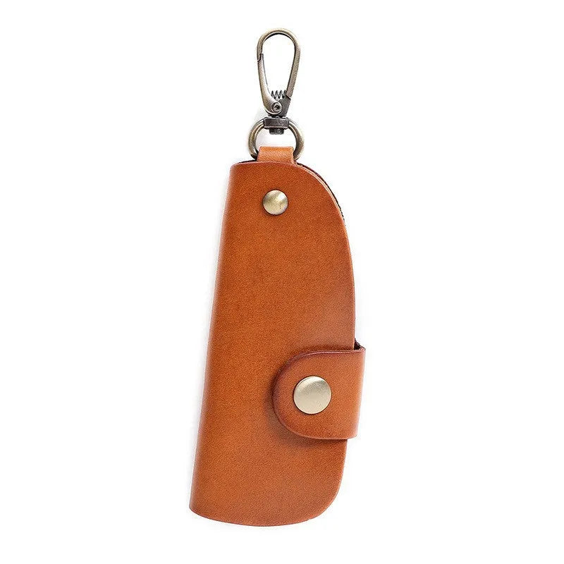 Genuine leather handmade key case in short length with four colour options