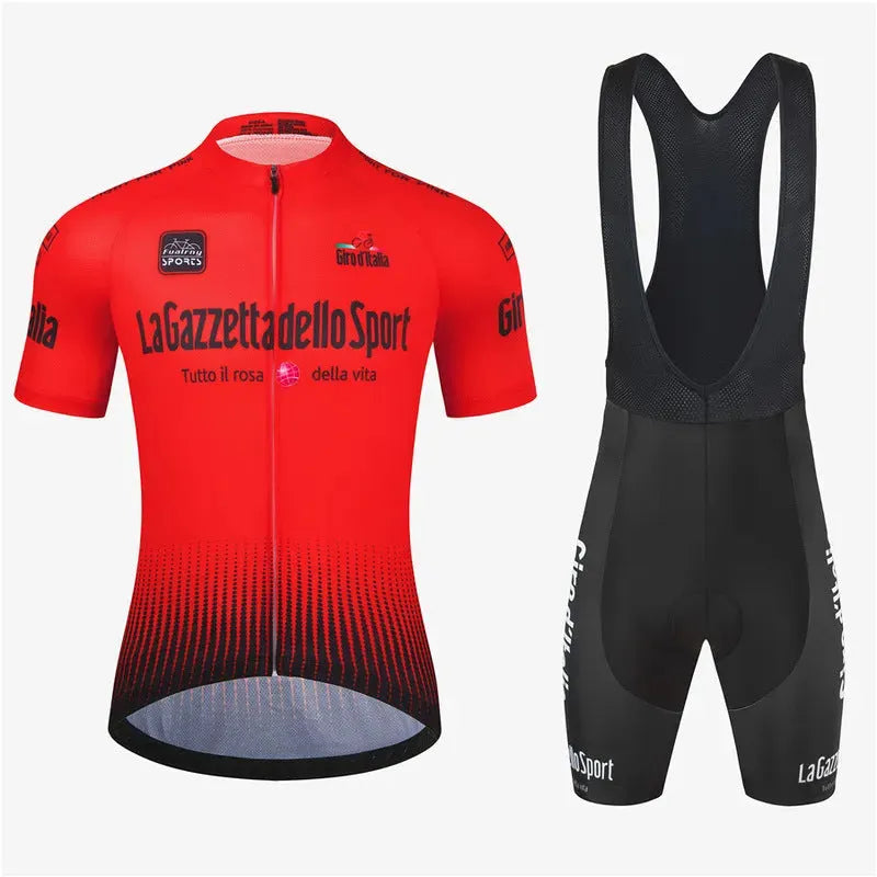 Short sleeve cycling suit in quick-drying polyester fabric for summer riding