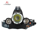 Aluminium alloy rechargeable headlamp with adjustable strap and 6000 lumen LED light