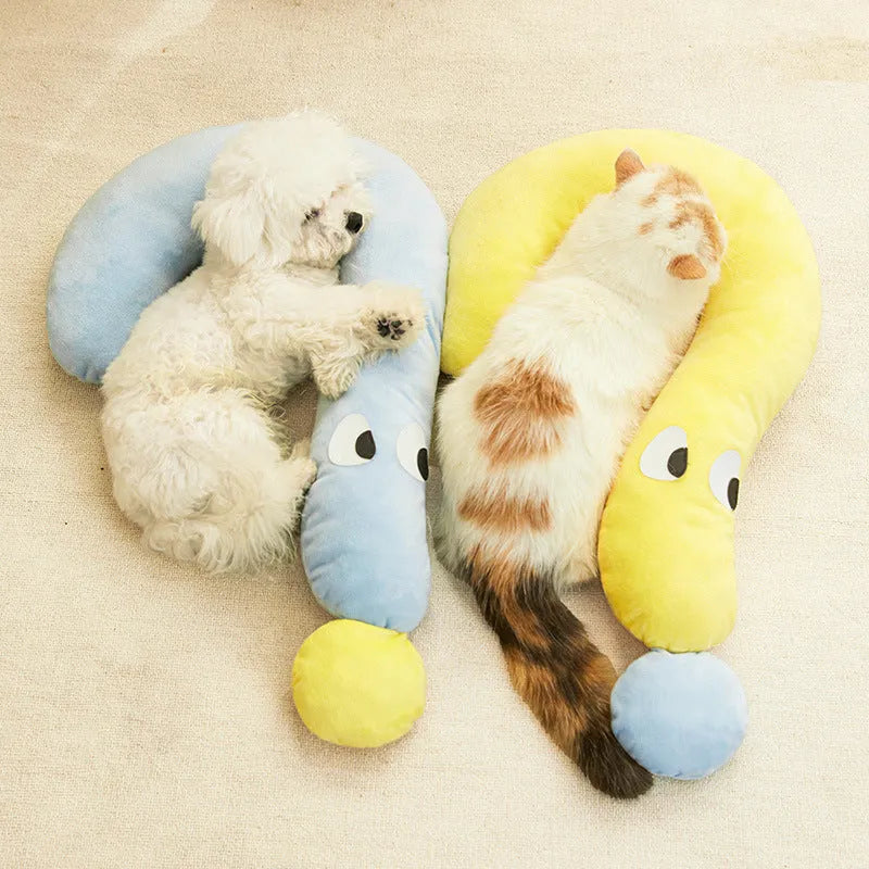 62x39cm blue and yellow pet pillow for cats and dogs