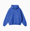 Men's heavyweight terry cotton hooded sweater in loose fit with drop-shoulder sleeves