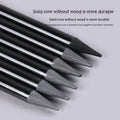 Carbonized pencil set showing 6 graphite and 3 carbonized pencils on suction card packaging