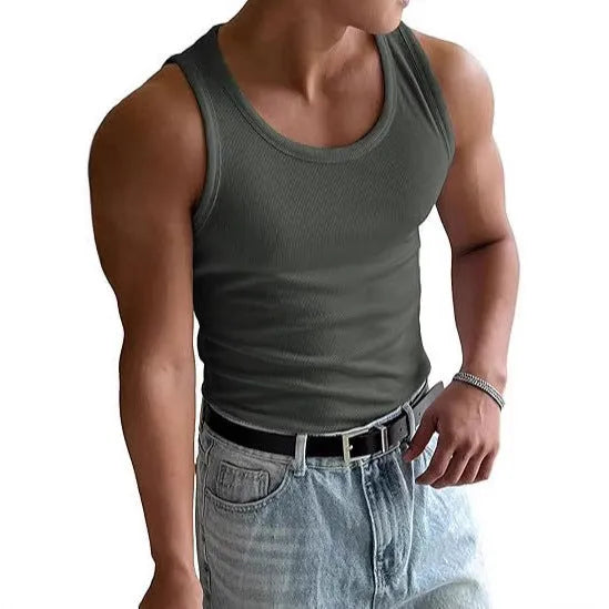 Men's tight-fit sports t-shirt with wool lining in black colour shown front view