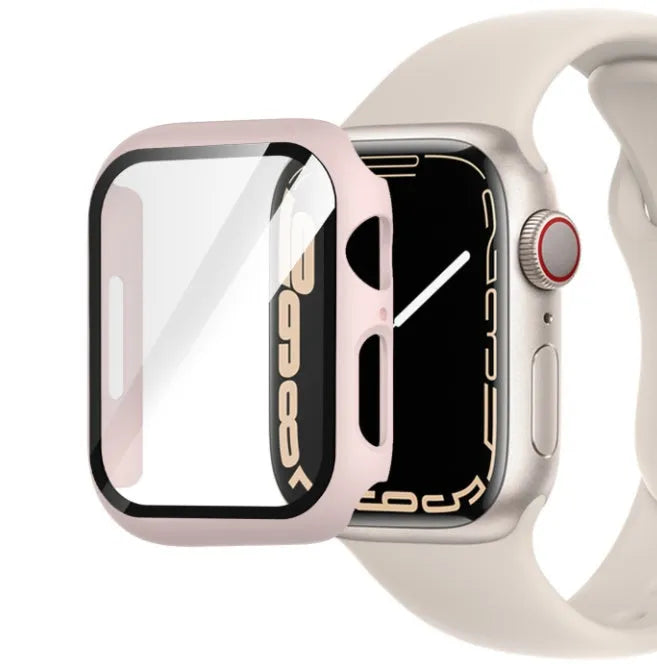 PC tempered film protective case for Apple Watch in various colours and sizes