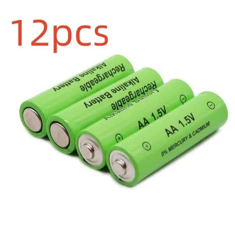 Pack of industrial alkaline rechargeable AA batteries with 3000mAh capacity