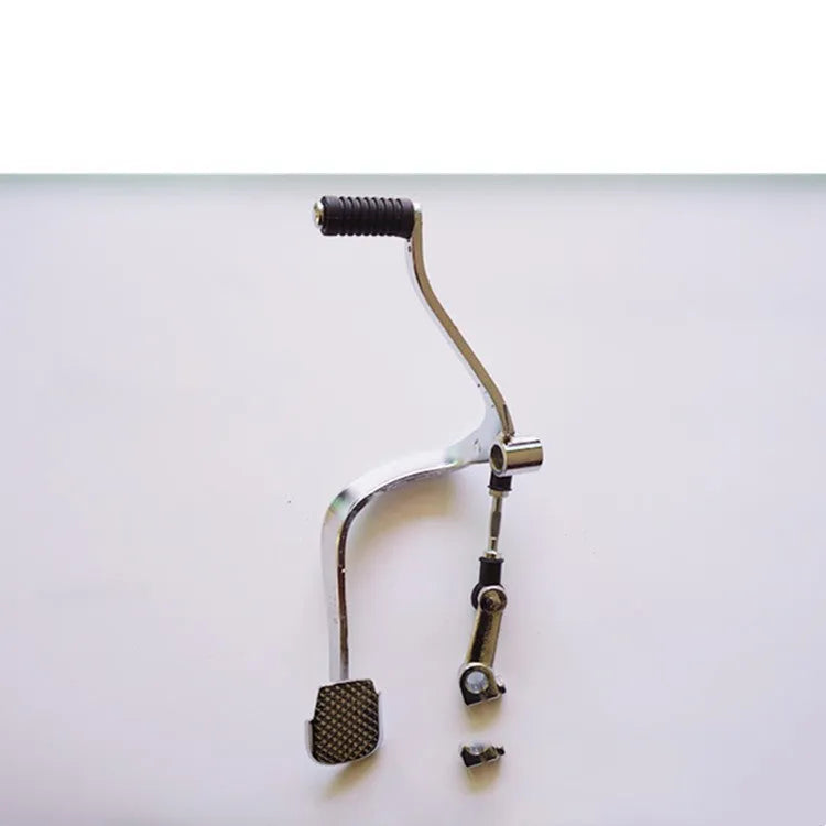GS125 motorcycle gear lever showing coarse teeth, fine teeth, and front/rear step design