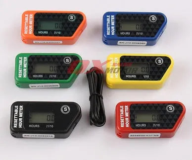 Black waterproof LCD maintenance reminder timer for engine service intervals