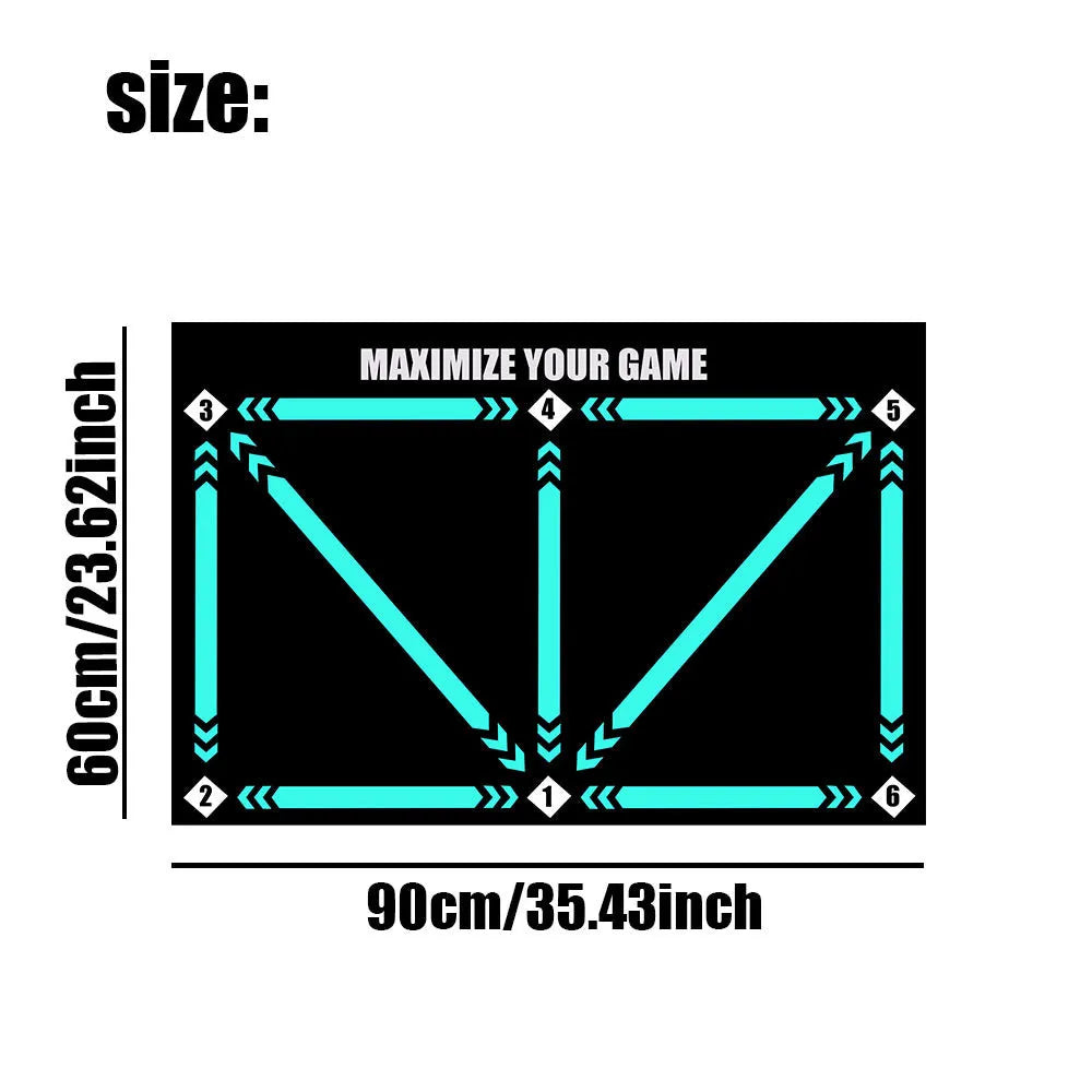 Rubber indoor football training mat for skill lifting practice with cushion coloured surface