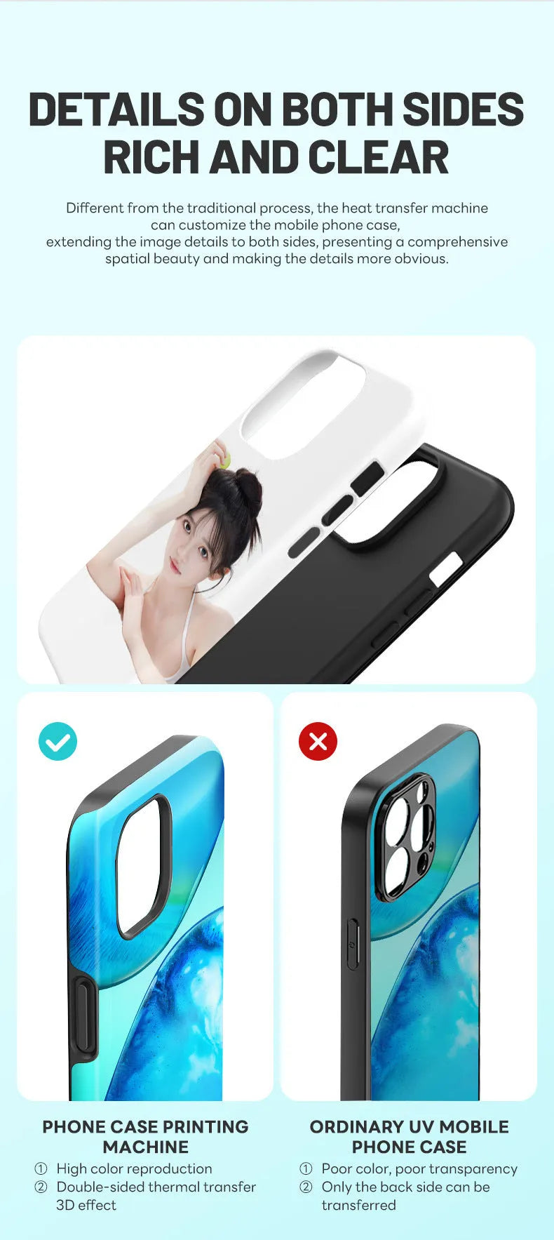 Metal phone case heat transfer printing machine with thermal transfer capability