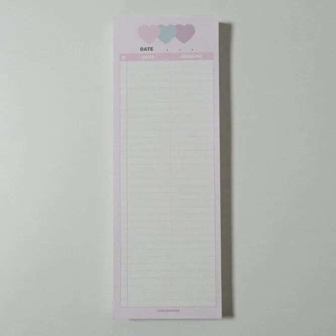 B5 half-size English learning notepad with double-sided printing in choice of pink, purple or blue cover