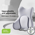 Ergonomic memory foam backrest waist pad with a removable washable cover.