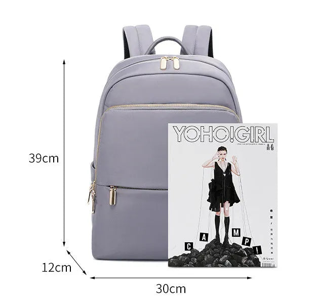 Oxford cloth women's backpack with large capacity and breathable back panel