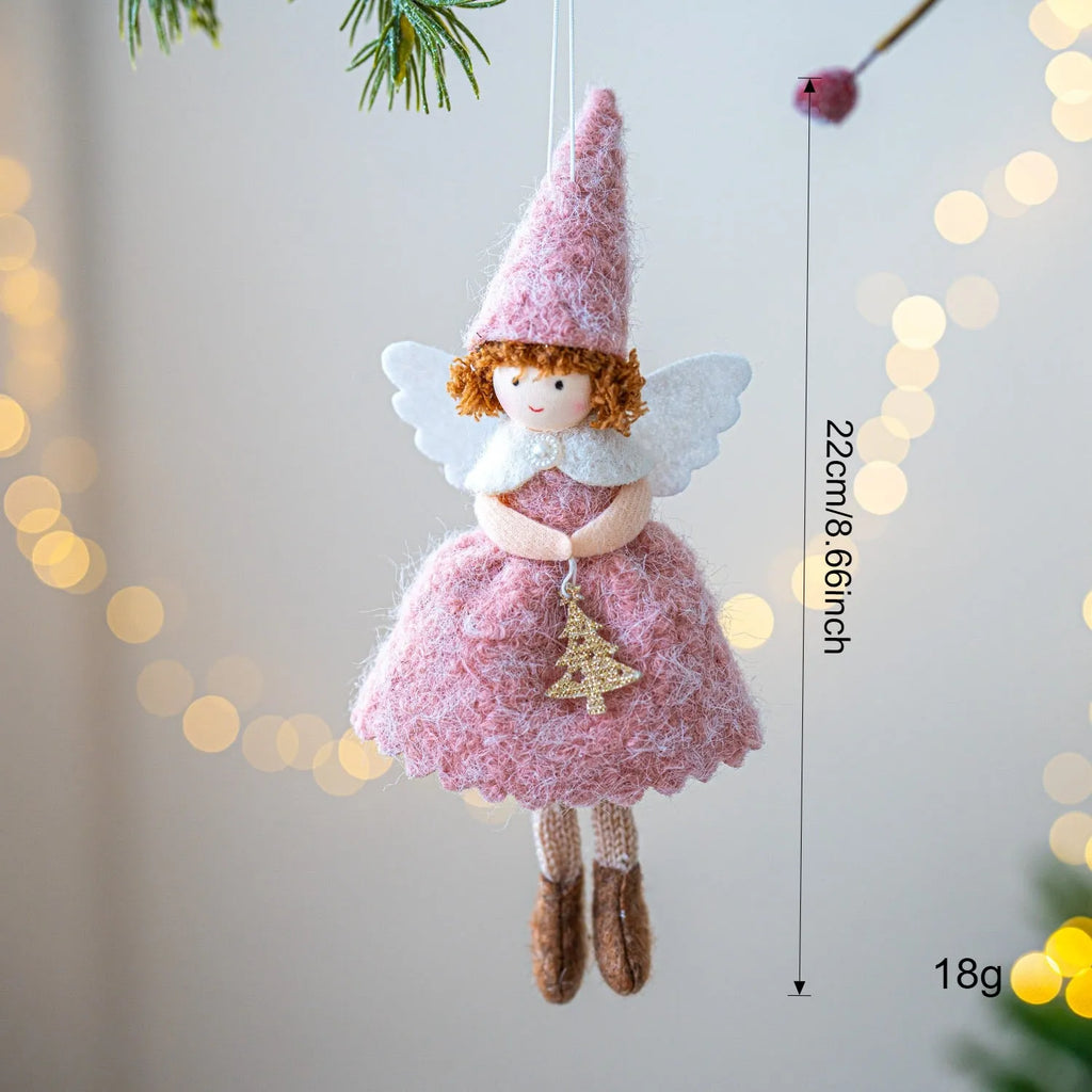 Christmas girl angel skirt felt pendant decorative hanging ornament