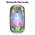 Wireless Bluetooth gaming mouse with luminous charging indicator and metal roller