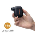 Black USB rechargeable electric bicycle tyre inflator pump with compact dimensions