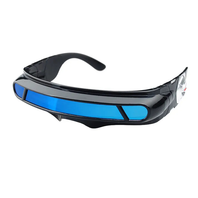 Black frame polarised sports sunglasses with a choice of grey, red mercury, or blue mercury lenses.