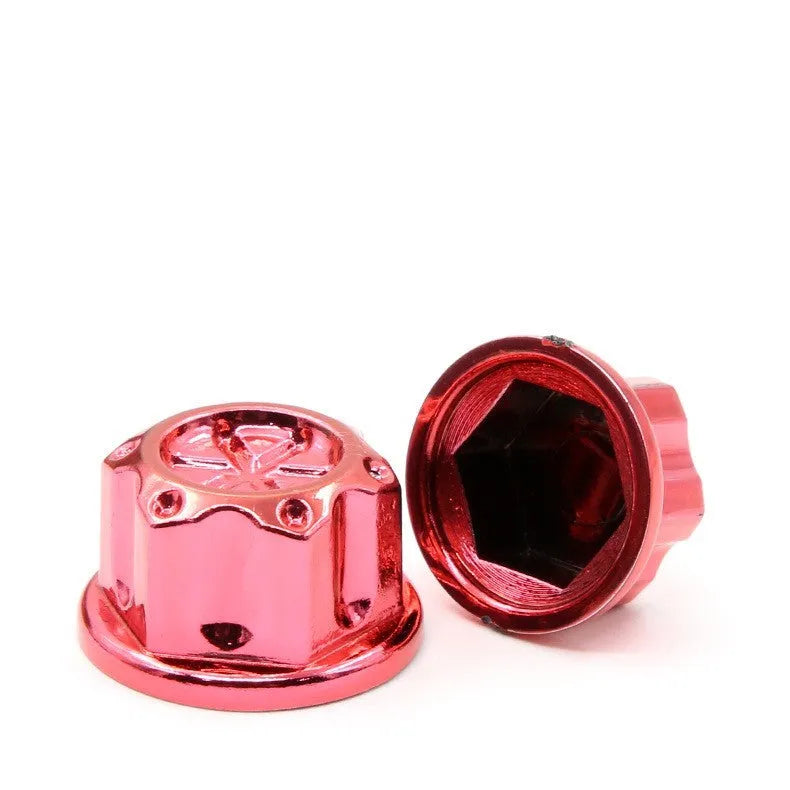 Motorcycle engine screw cover set with 30 ABS plastic caps in eight colours including black, red, gold, blue, silver, green, orange, and purple