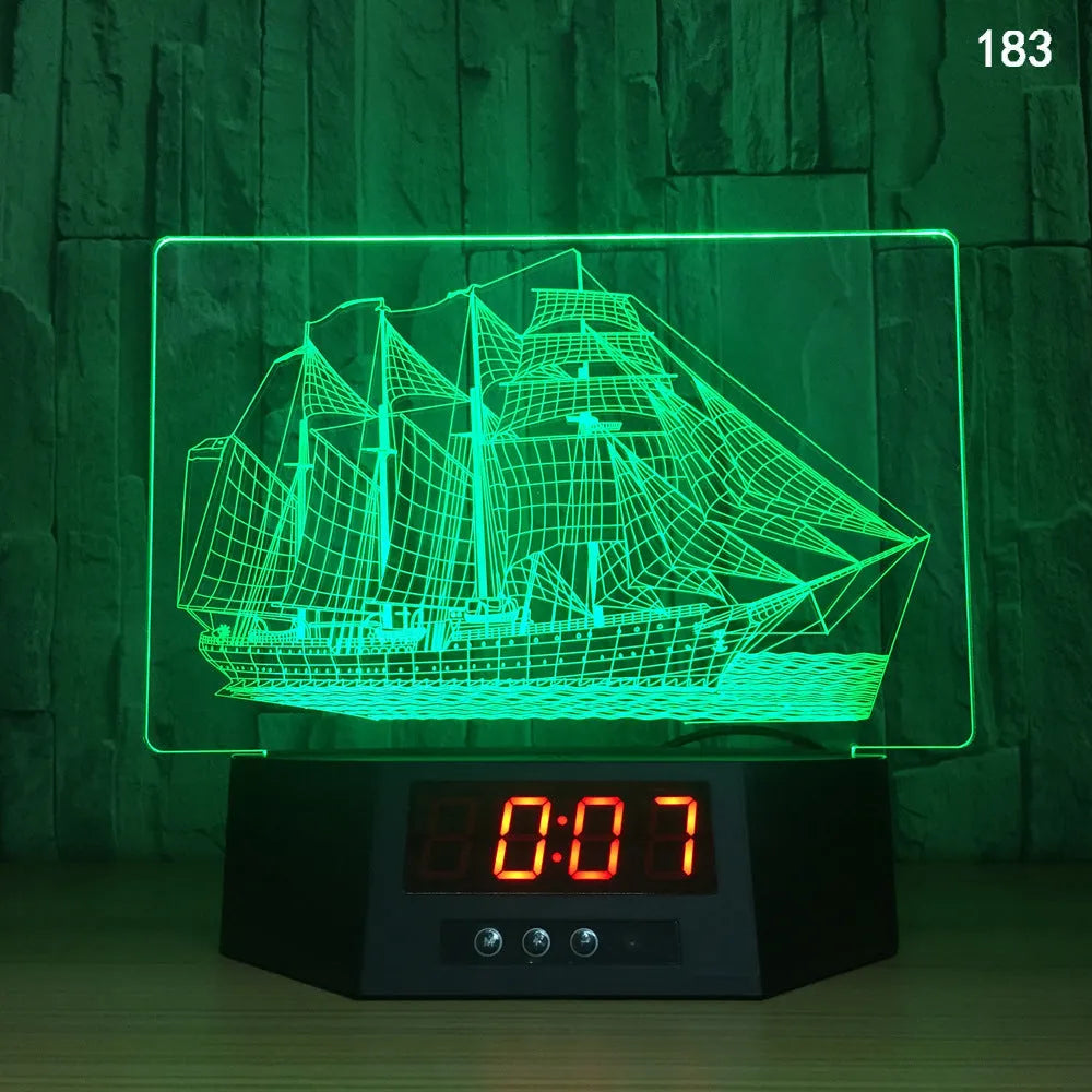 Blue glowing 3D dolphin wireless charging table lamp with remote control on wooden surface