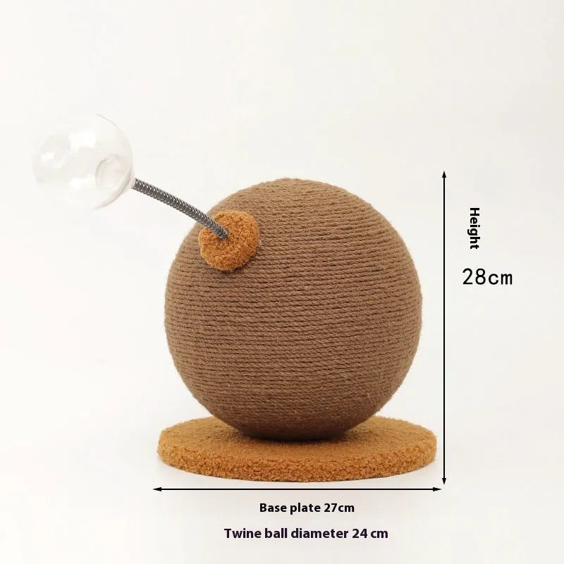 Hemp rope cat scratching board and tumbler toy set in large and small size options