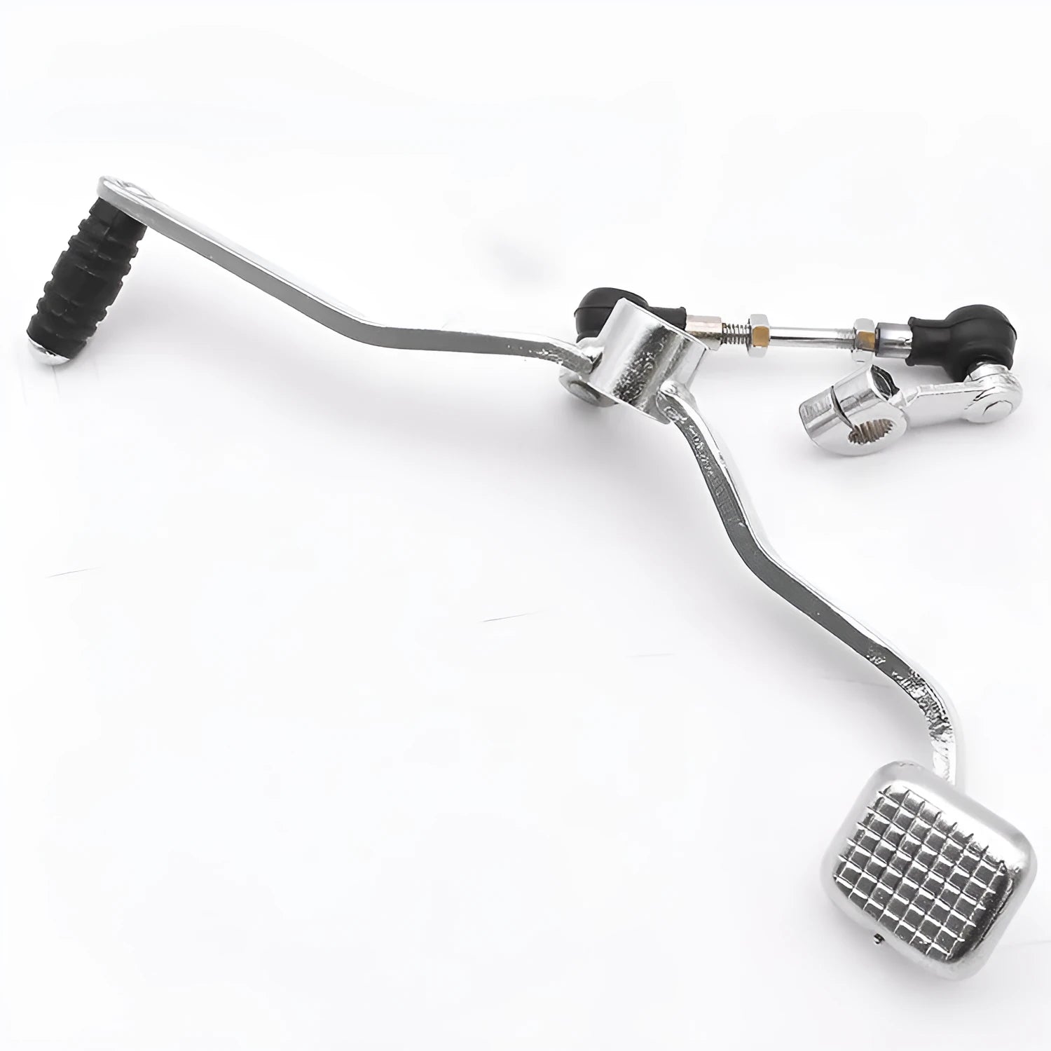 GS125 motorcycle gear lever showing coarse teeth, fine teeth, and front/rear step design