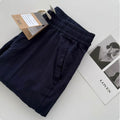 Men's light grey loose straight-leg casual trousers with drawstring waistband